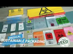 Образец замка застежка-молнии БиоХазард медицинский кладет в мешки, сумка образца Биохазард ЛДПЭ Зиплок для лаборатории, сумок /Specimen Багс/зи лаборатории video