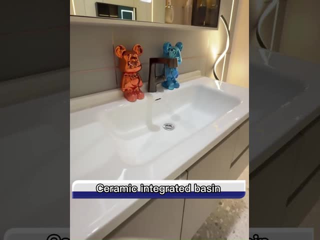 Тщета Bathroom хранения раздела небольшая плавая с керамическим тазом