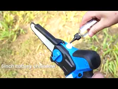 Цепная пила Woodworking 2 батарей перезаряжаемые цепная пила ветви дерева 6 дюймов электрическая video