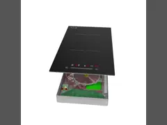 Внутренний многофункциональный 5000W три горелки Индукционная плитка безопасно готовить дома video