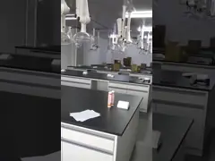 Анти- остров верстака химической лаборатории корозии с железным каркасом холоднокатаной стали video