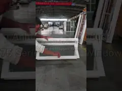 WEIKA UPVC Custom Double Glass Aluminum Hopper Window Цена на квадратный метр video
