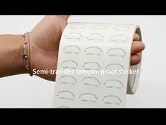 60um 1mil Tamper Proof Seal Security Sticker Silver Matte Semi Transfer Tamper Evident Label For Checkerboard