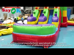 Commerciale gonfiabile risalto d'acqua gigante divertente giardino posteriore casa di rimbalzo scivolo