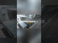 IQF туннельный конвейер ремень охлаждения морозильной машины для пиццы Торт тесто туннельные морозильники video