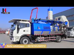 shotcrete spraying concrete truck