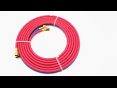 1 / Шланг заварки 4 дюймов двойной, 300 газа заварки Пси красного цвета шланга & синь video