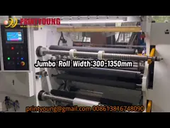 PRY-D1300 Пластиковая пленка бумаги Jumbo Roll Срезка и обмотка video