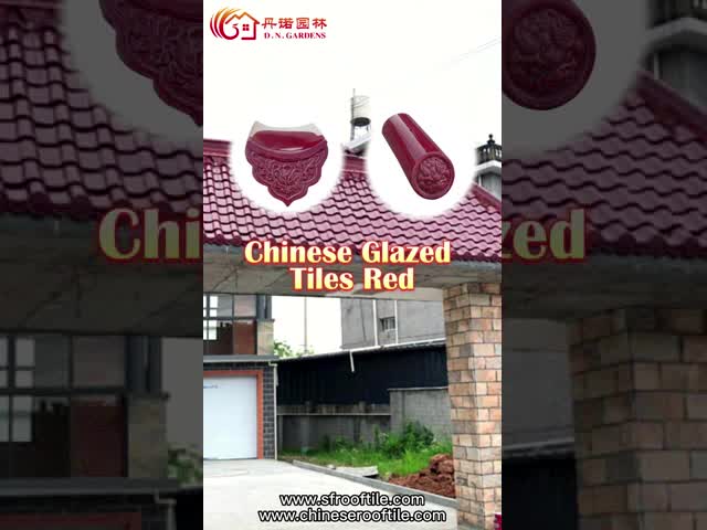Chinese Architectural Antique Glazed Clay Roof Tiles Ceramic Material Handcraft