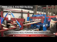 Auto Metal Steel Deck Forming Machine 15KW Powerful PLC Control