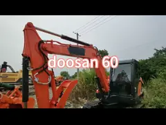 Корея Doosan DX60 Использованный экскаватор Doosan с 0,21 м3 ведро 2575 мм video