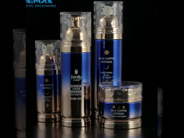 120ml Blue Gradient Cosmetic Packaging Bottle Glass Empty Skincare Bottles For Facial Care