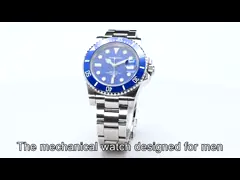 Простая стильная автоматическая механическая нержавеющая сталь дозора 316L для людей video