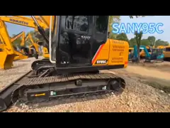 Мини 9 тонны использованный экскаватор Sany 95C использованный экскаватор для строительной техники video