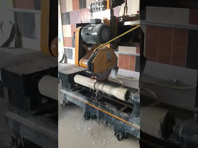 Two Pcs Baluster Cutting Machine PLC & CNC Stone Cutting Machine
