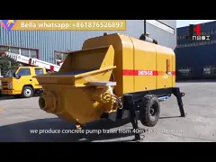 HBT40m3/H 50m3/H 60m3/H 80m3/H Concrete Trailer Pump For Concrete Pumping Work video