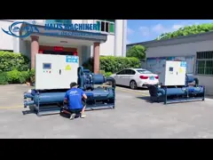 JLSW-115D Water Cooled Screw Chiller Machine With PLC Microprocessor Control video
