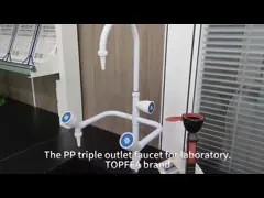 Triple Outlet Laboratory Sink Tap Corrosiebestendige 360 graden draaiende laboratoriumkraan