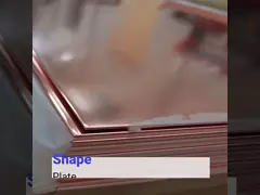 Высокая прочность Медная пластина высокая теплопроводность Формируемость video