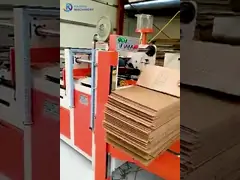 60pcs/Min гофрировало машину Gluer папки Semi автоматическую для рифленой картонной коробки video