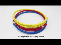 36 шланг наградного хладоагента дюйма поручая с шариковым клапаном в красном, желтый, голубой video