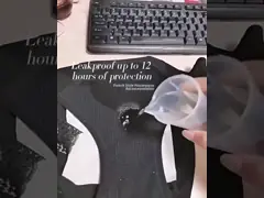 Сводки добавочного Absorbency 4 слоев размера течебезопасного высокого менструальные шнуруют нижнее белье периода хлопка Resusable трусов периода video