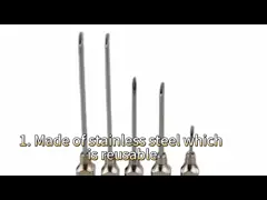 Ветеринарные иглы для инъекций с квадратным / прямоугольным / круглым узлом для шприца video