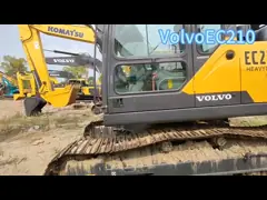 Использованная экскаваторная машина Volvo EC210 Использованная экскаваторная машина 20тонная ползучая гидравлическая машина video