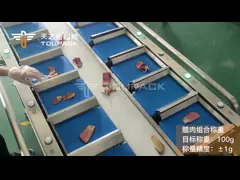 Мясо пояса 12 головы линейная комбинация веса для машины для упаковки мяса video