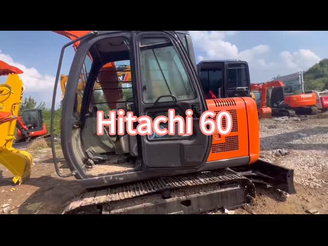 0.24m3 Bucket Used Hitachi Excavator Hitachi 60 Excavator 4080mm Hauteur maximale de creusement