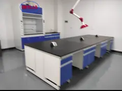 Physicochemical деревянная мебель лаборатории, таблица острова научной лаборатории доски 12.7mm video