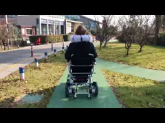 Aluminum Multifunction Foldable Electric Wheelchair Portable Lightweight Collapsible Power With Brushless Motor video