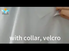 Белая нетканая ткань одноразовая лабораторная куртка против грязных PP SMS антибактериальная video