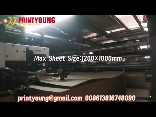 Автоматический картонный флейтовый ламинатор мощностью 20 кВт с двигателем из ЮАР видео