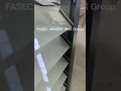 Регулируемые стеклянные жалюзи с экраном из 304 нержавеющей стали video