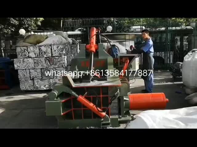 WANSHIDA 160ton turn out metal baler working in our customer's yard