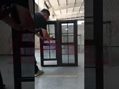 3.54 дюймовое терморазрывное алюминиевое двойное висячее окно с наклонным окном video