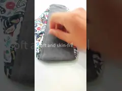 Период санитарных пусковых площадок ткани многоразовый черный женственный бамбуковый прокладывает Breathable video