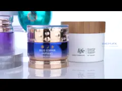 55 мл роскошная пустая кружка с кремом 2 унции косметические кружки с прозрачными пластиковыми крышками video