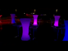 Εναφορτώσιμο LED φωτισμένο τραπέζι cocktail για εσωτερική ή εξωτερική χρήση
