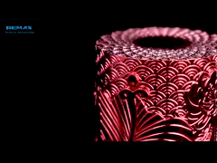 100/120ml/60g Glass Red Cylindrical Smooth With White Spray For Cosmetic Packaging Bottle video