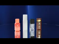 20 мл пластмассового коричневого прямоугольника с коричневой прозрачной крышкой для пустой бутылки с парфюмом video