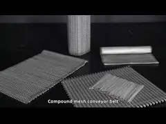 Специализированный конвейерный ремень из нержавеющей стали для пекарни video