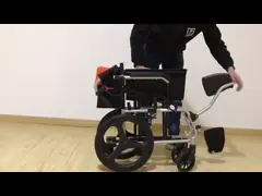 Кресло-коляска ткани 27.56lbs 125KG Оксфорда облегченная ручная video