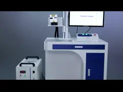 Машины лазера СО2 волокна машина летая УЛЬТРАФИОЛЕТОВОЙ быстрая отмечать с конвейерной лентой video