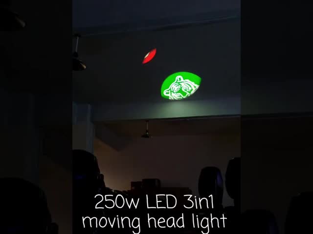 250W 3in1 LED モバーライト ゴボ 焦点点 モバーヘッドライト