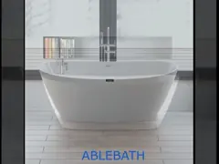 Мат Грей свободно стоящая ванна акриловая овальная форма увлажняющая ванна 1700*800 мм video