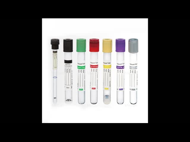 Medical Disposable Red Blue Green Grey Yellow ESR Vacuum Blood Collection Tubes