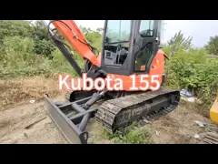 Япония Kubota KX155 Использованный Kubota мини экскаватор экскаватор 5тонн video