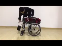 X Frame Folding OEM 27.56lbs Lightweight Manual Wheelchair video